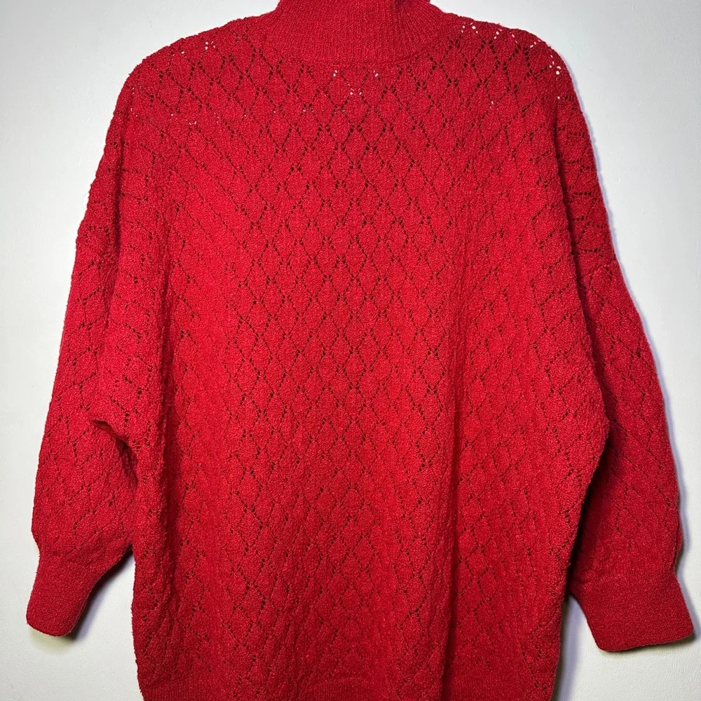 Wonderly Woman’s Classic Pointelle Cowl Neck Sweater Size XL Minimalist Casual - Picture 6 of 7